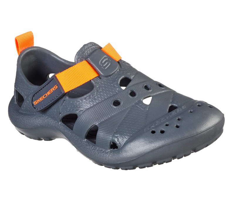 Skechers Pojkar Mörk Grå Sandaler - Koolers - Sverige (QTLBJ-0123)